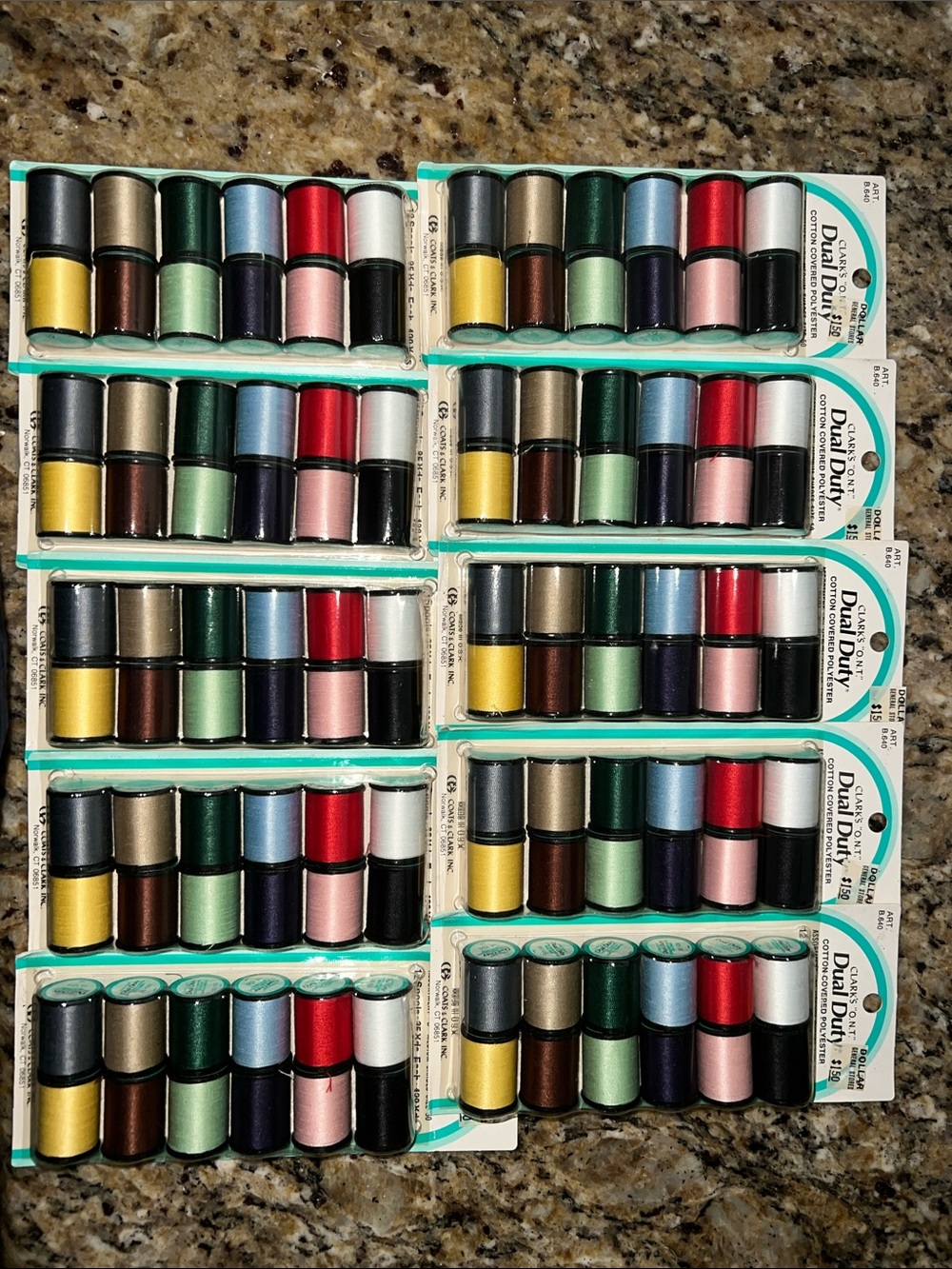 Sewing Thread 12-Pack Assorted Colors - Multi